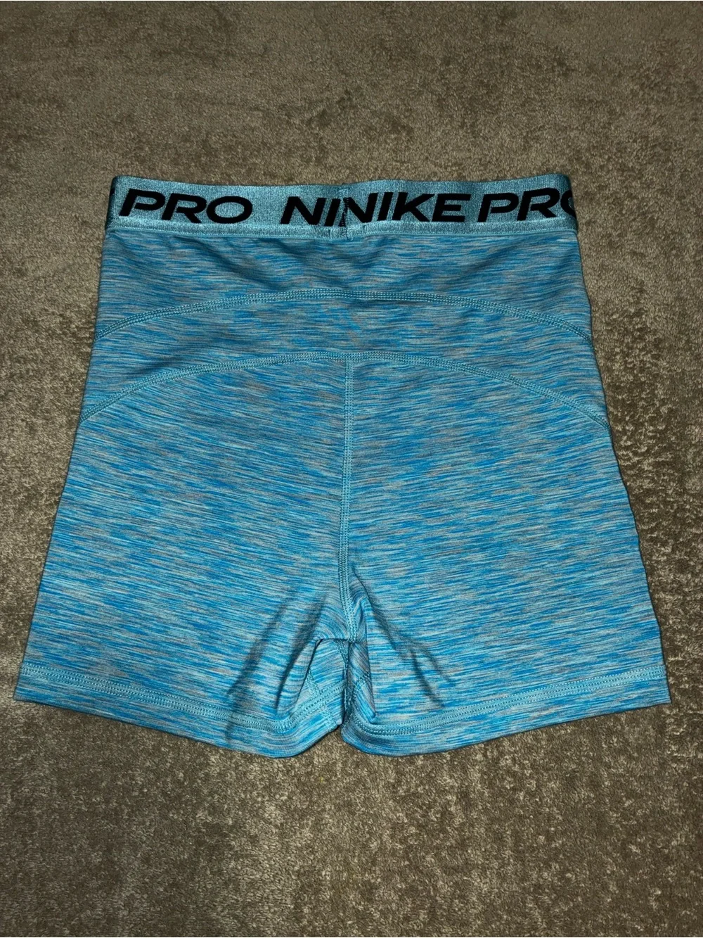 Nike Pro Heathered Light Blue Compression Shorts